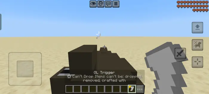 Player aiming deployable machine gun turret