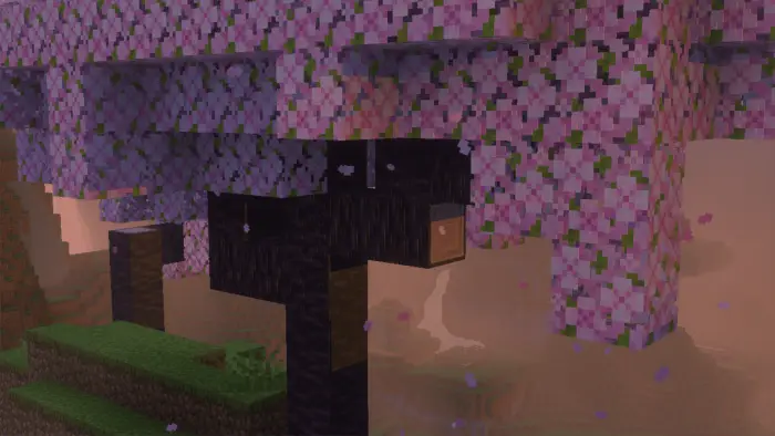 Cherry blossom tree with enhanced textures