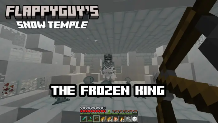 Player aims at Frozen King boss in snow temple