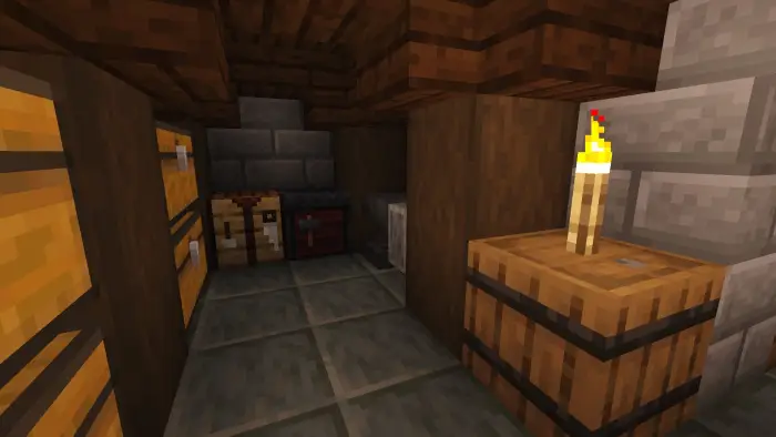 Cozy starter storage room with supplies