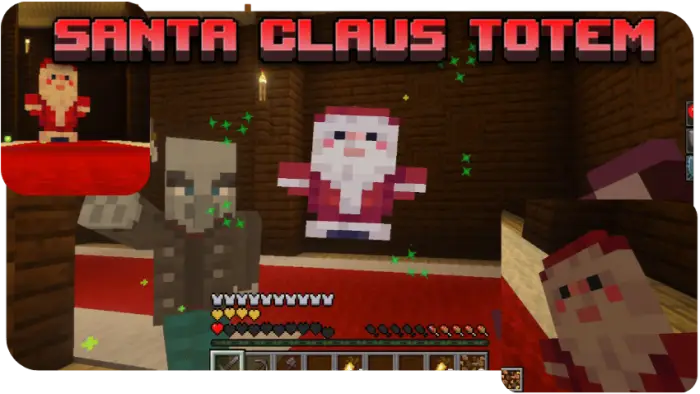 Santa Claus-themed totem in action