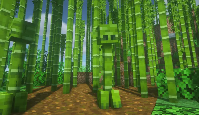 Bamboo-themed creeper in a bamboo forest