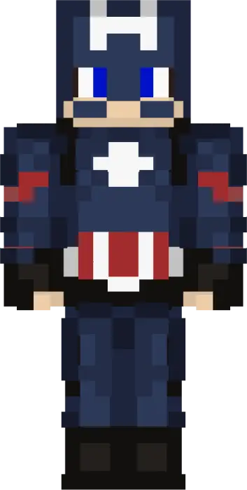 Blocky Captain America Funko-style skin