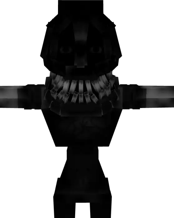 Dark creature with wide, menacing teeth.