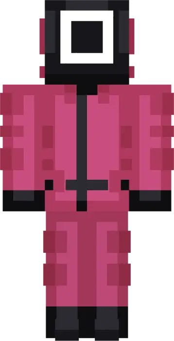Pixelated pink guard skin with square mask