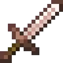 Pixel art rose gold sword icon