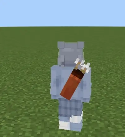 Character with a quiver of arrows on back