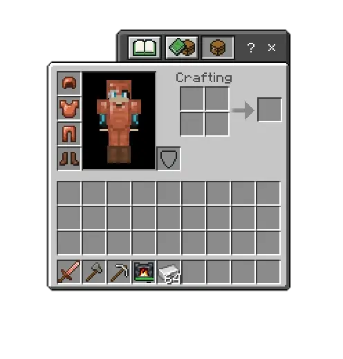 Player inventory with Pocket Smelter item