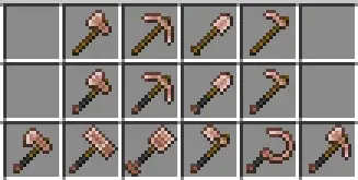 Rose gold alloy tools and weapons icons