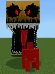 Horror Pacman EXE mob with red eyes