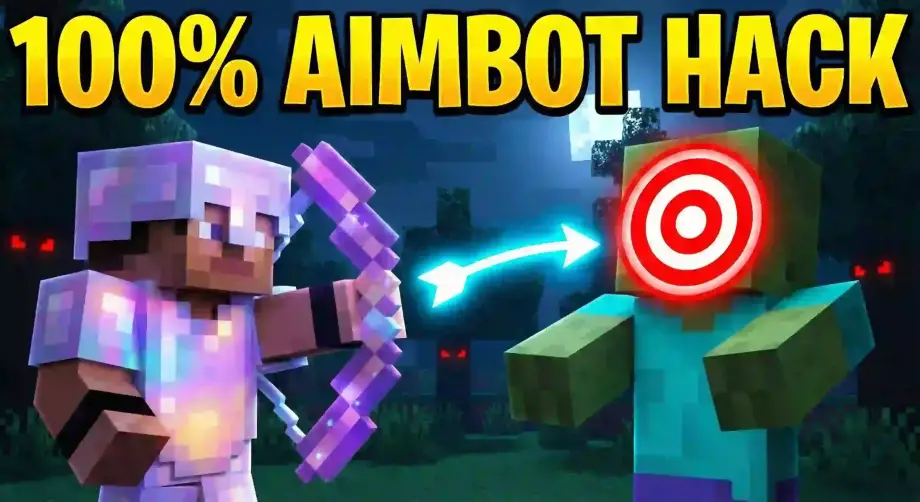 Thumbnail: RR Aimbot Bow Addon (1.21+) - Auto Headshot Script for MCPE