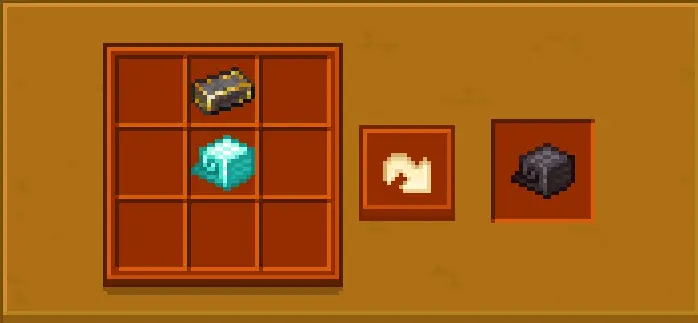 Crafting recipe for a wither skeleton skull