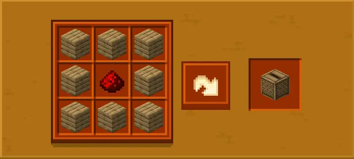 Crafting recipe for a composter block