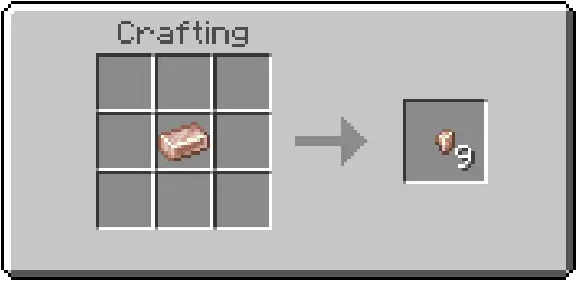 Rose gold ingot crafted into 9 nuggets