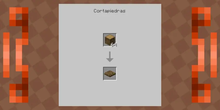 Wood log crafting into a wooden shelf