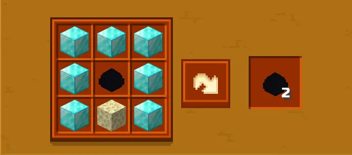 Custom recipe crafting 2 sponges