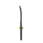 Silver fantasy sword with gold accents