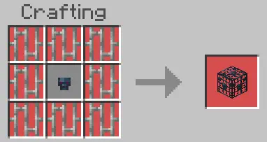 Crafting recipe for a special spawner block