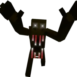 Terrifying monster with glowing eyes and fangs