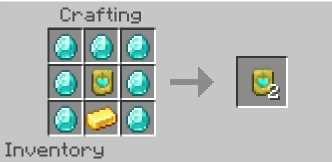Upgraded golden apple crafting recipe