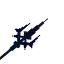 Blue glowing fantasy sword with dark hilt