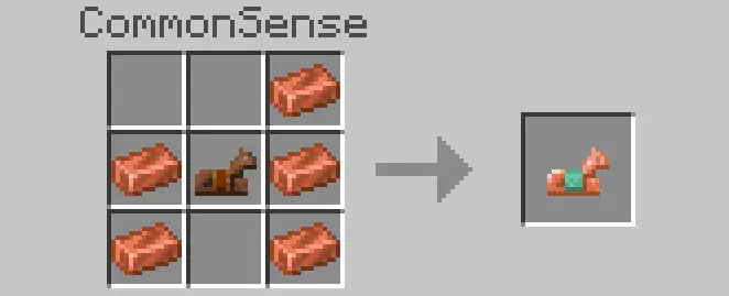 Copper horse crafting recipe interface