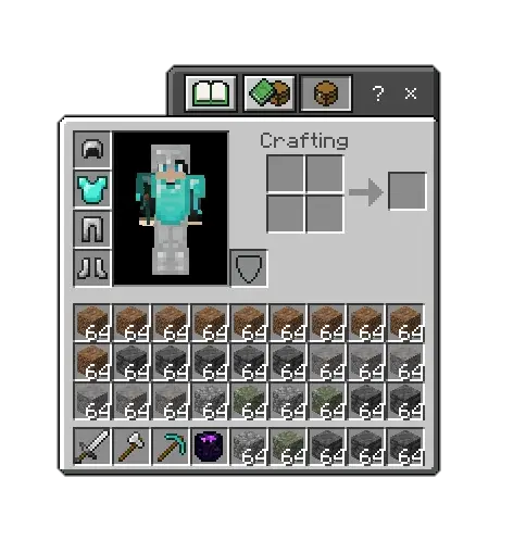Full inventory screen with junk blocks filled
