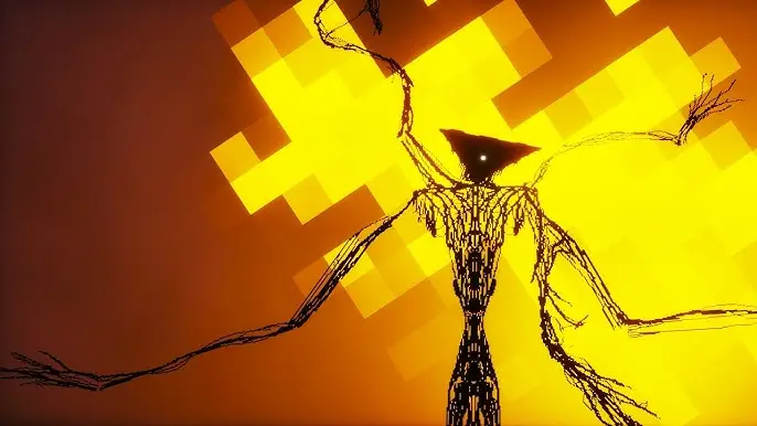 Tall shadowy creature with glowing eyes.