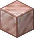 Rose gold alloy block with pixel texture