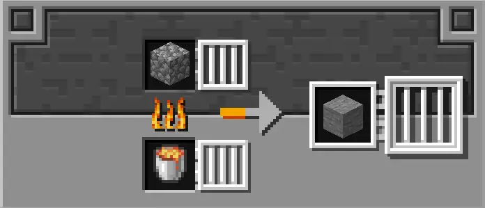 ALT Smelting cobblestone with iron bars for stone