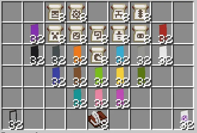 Stackable banners, books, and patterns