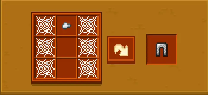 Crafting chainmail leggings with webs and iron