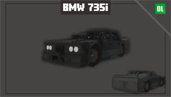 Blocky armored BMW 735i car with weapons