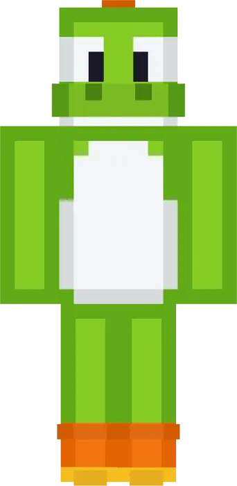 Funko-style green dinosaur character skin