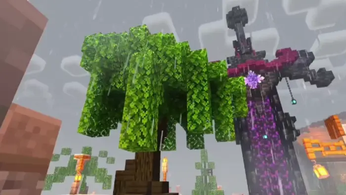 Vivid tree and structures in smooth lighting