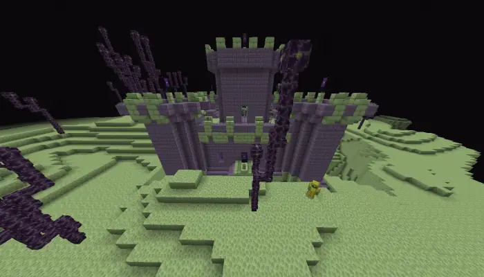 End island fortress with purpur blocks