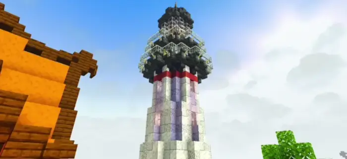 Lighthouse with realistic lighting effects