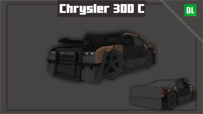 Armored Chrysler 300 C with mounted weapon