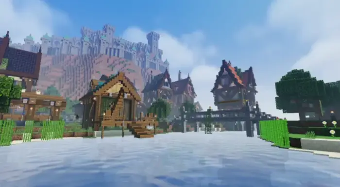 Smooth lighting and soft shadows on buildings