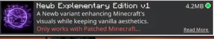 Purple shader icon with download details