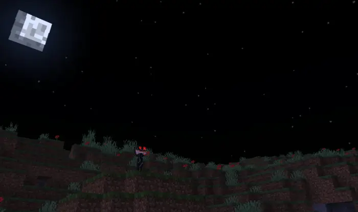 ALT Dark hillside under a starry night sky
