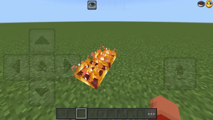 Simplified fire texture on grassy field