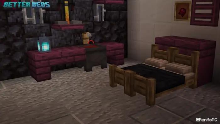 Modern 3D bed with enhanced textures