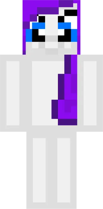 Pixel pony skin with purple mane and blue eyes