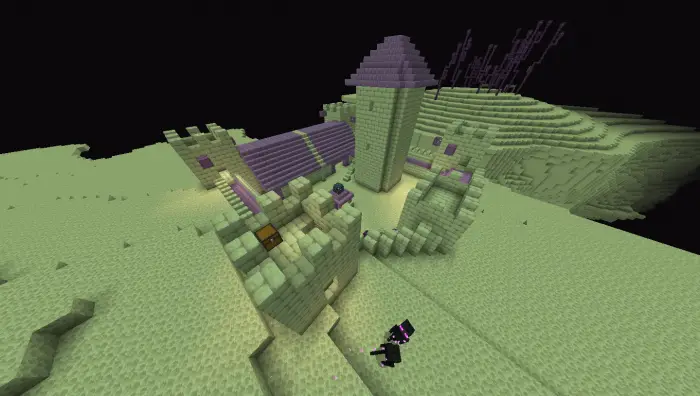 Castle-like fortress built of endstone bricks
