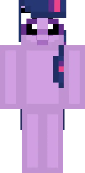 Pixelated purple pony skin with dark mane