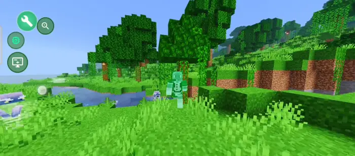 Player with animated RGB damage effect