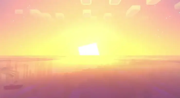 Soft sunrise over water with glowing light