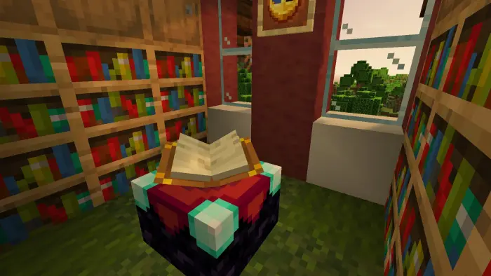 Enchanting room with bookshelves and window