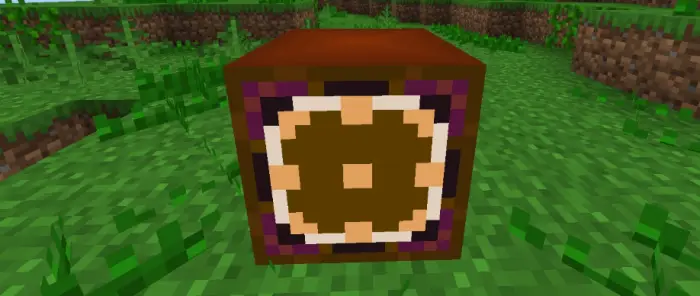 Futuristic storage block on grassy terrain